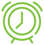 Green clock icon