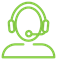 Icon person wearing headset