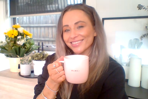female working from home